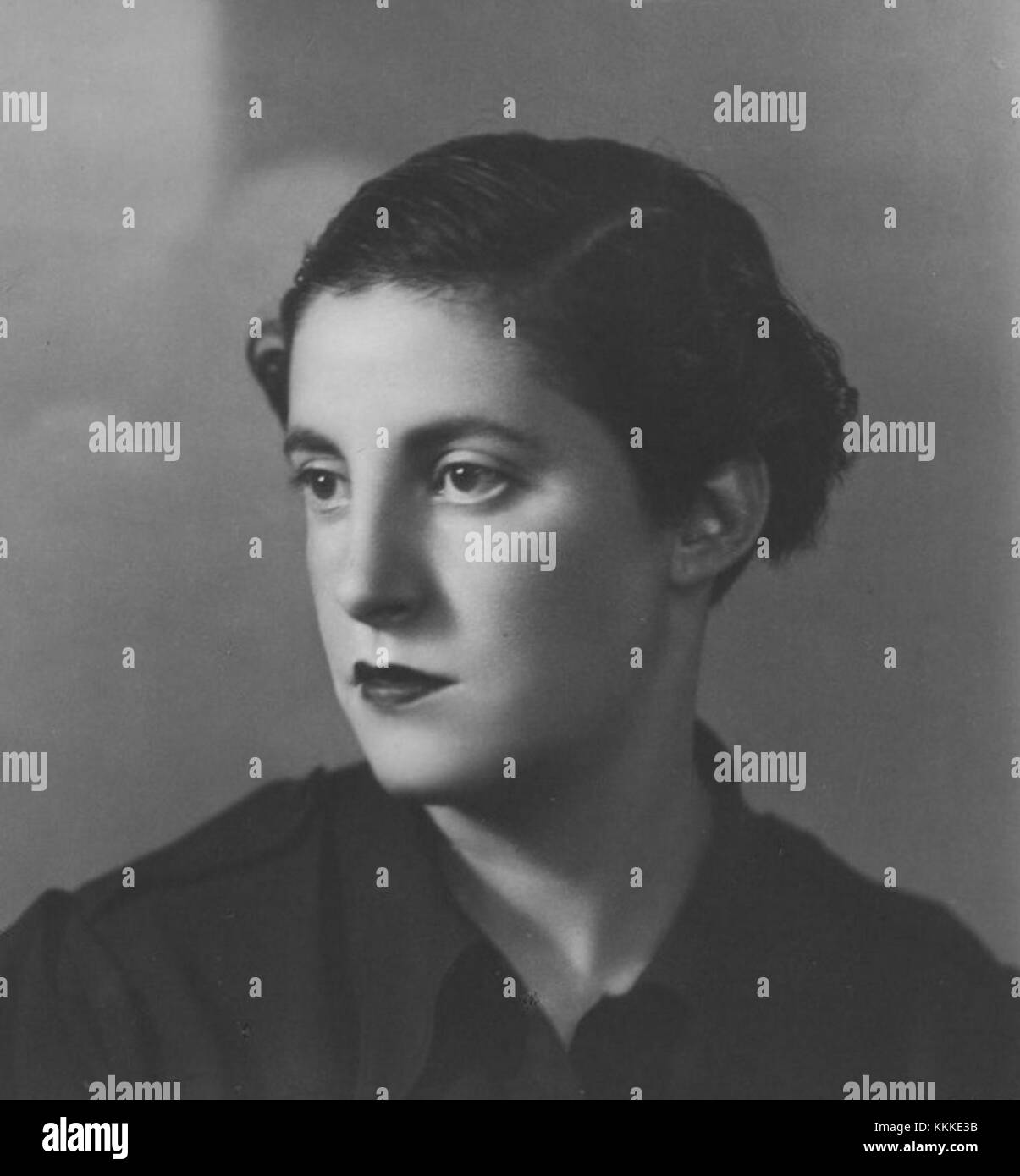 Pilar Primo de Rivera, nationaliste espagnole, travailleuse sociale et fondatrice de la SecciÃ³n Femenina, la section féminine de Falange, a contribué à promouvoir les idéaux conservateurs et fascistes dans l'Espagne du XXe siècle. Banque D'Images