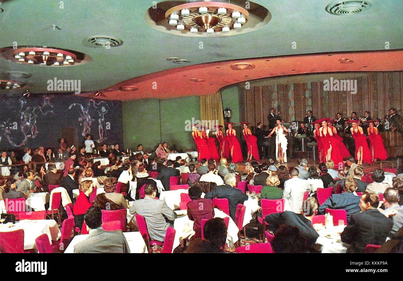 La Copa Room du Sands Hotel, connue pour son association avec le divertissement de Las Vegas, a servi de lieu de premier choix pour des spectacles musicaux. Banque D'Images