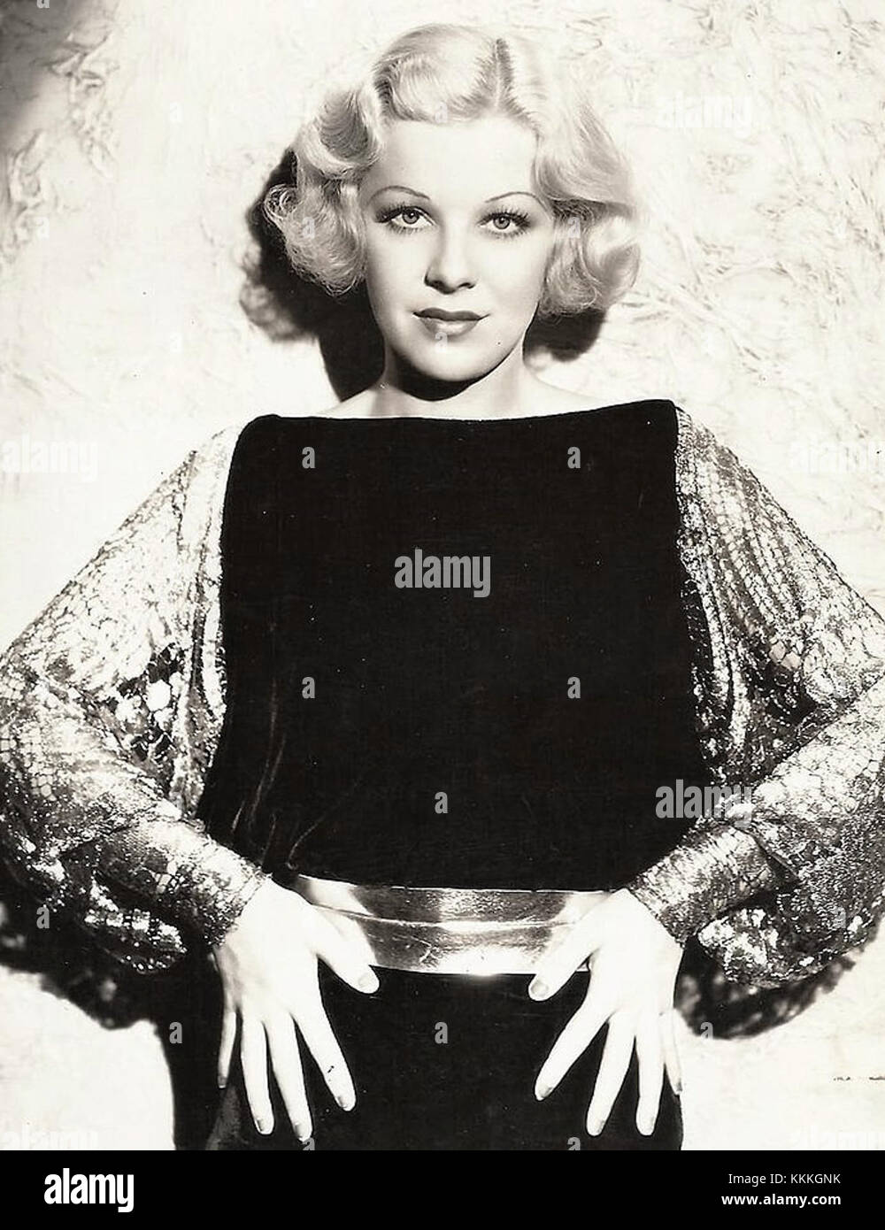 Glenda Farrell était une actrice américaine connue pour ses rôles dans les films des années 1930 En 1934, elle est apparue dans le film I've Got Your Number, mettant en valeur son talent d'actrice dans le genre comique. Banque D'Images