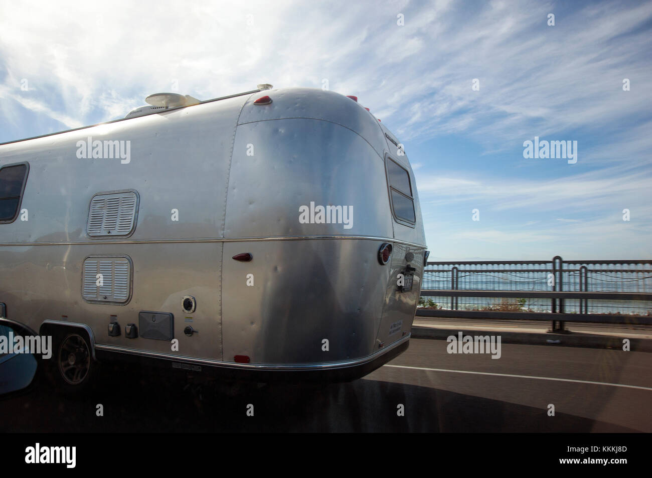 Sur la côte Pacifique caravane Airstream Route en Californie Banque D'Images