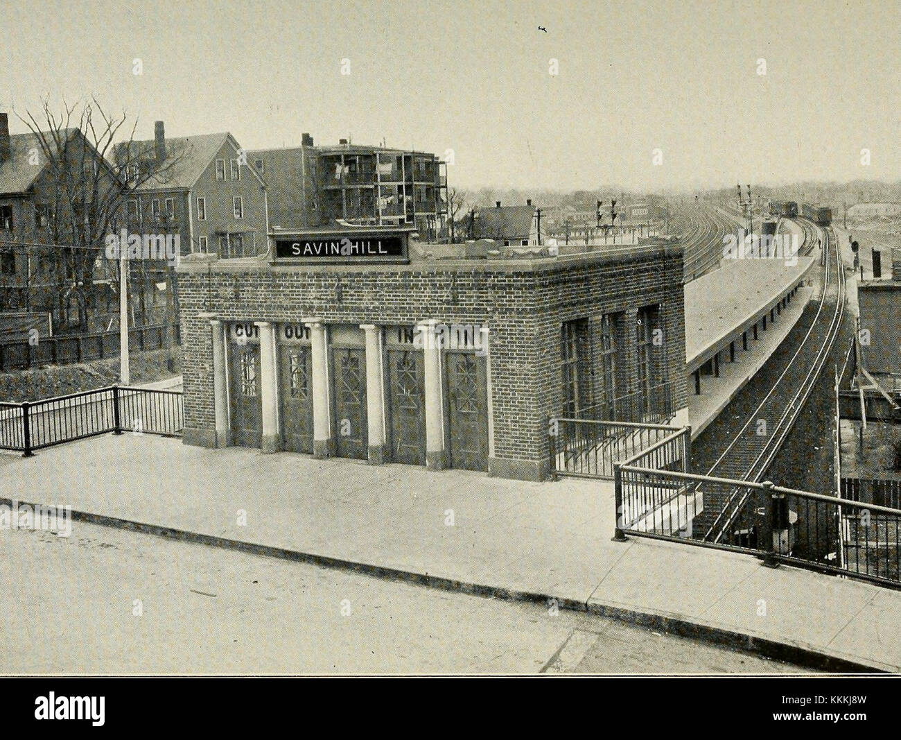 Photo de la gare de Shawmut du rapport du Boston Transit Department, 1927 Banque D'Images