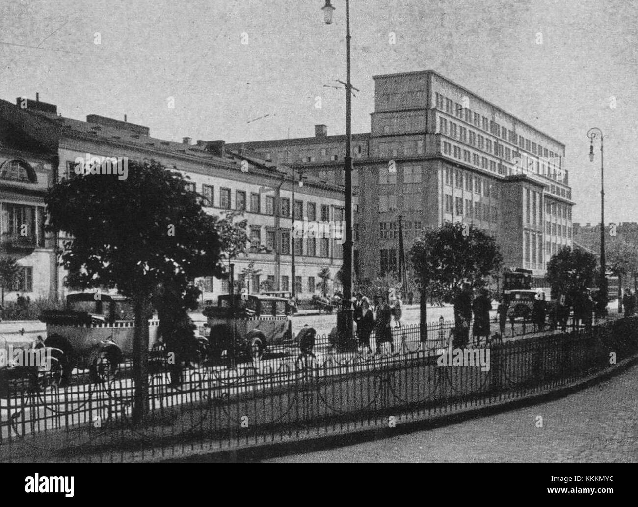 Aleja 3 Maja i gmach BGK W Warszawie przed 1939 Banque D'Images
