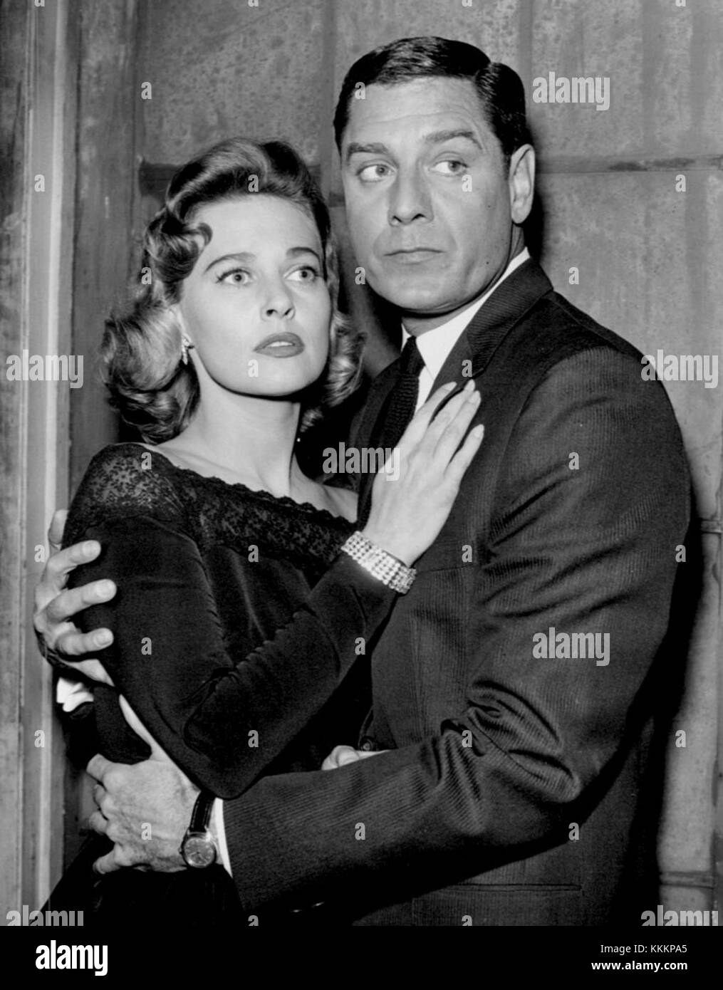 Peter Gunn est une série télévisée américaine populaire des années 1960, avec Craig Stevens et Lola Albright. Le spectacle était connu pour ses histoires policières et sa bande-son infusée de jazz. Banque D'Images