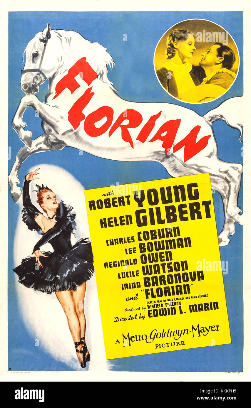 Une affiche promotionnelle pour Florian, probablement une figure ou un événement historique, mais un contexte plus approfondi est nécessaire pour préciser le sujet. Banque D'Images