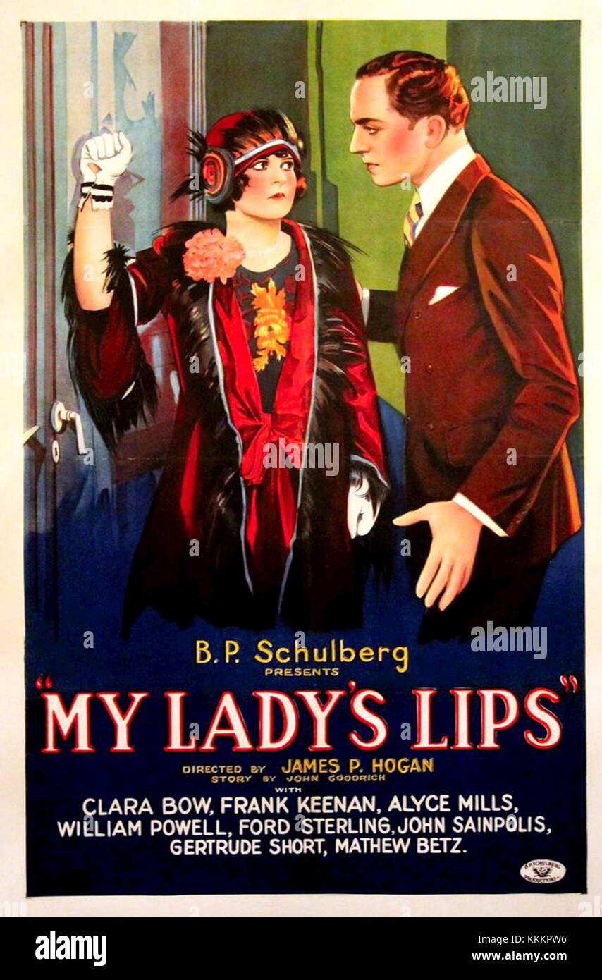 L'affiche théâtrale « My Lady's Lips » est une publicité visuelle pour la pièce, présentant les éléments clés de la production. L'affiche comprend généralement des graphiques bien en vue, des membres de la distribution et des représentations thématiques pour attirer le public. Banque D'Images