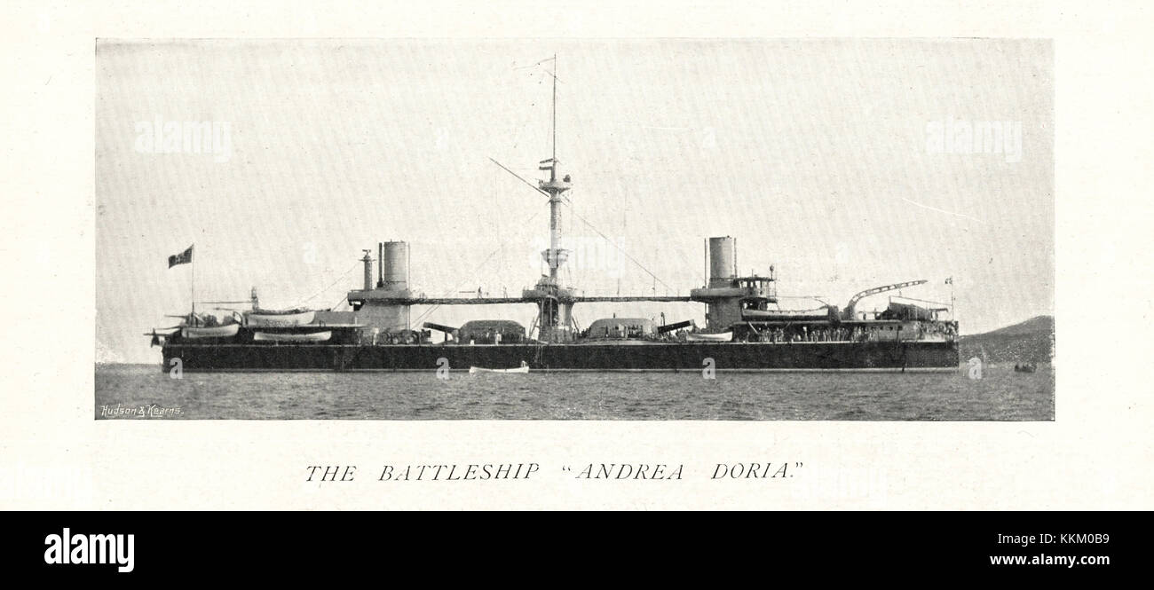 1897 cuirassé italien Andrea Doria Banque D'Images