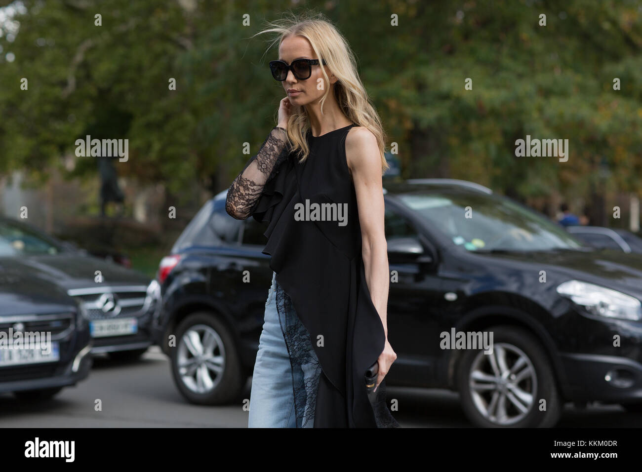 Paris Fashion week Street style Banque D'Images