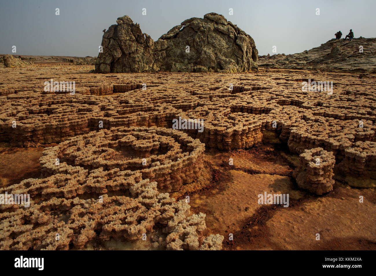 Visiter le meilleur endroit sur terre, dépression Danakil, l'Ethiopie Banque D'Images