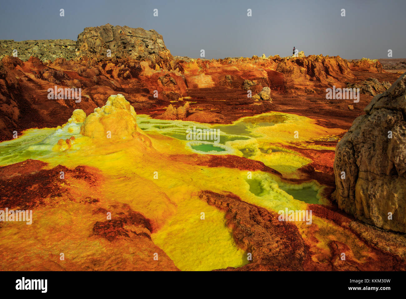 Visiter le meilleur endroit sur terre, dépression Danakil, l'Ethiopie Banque D'Images