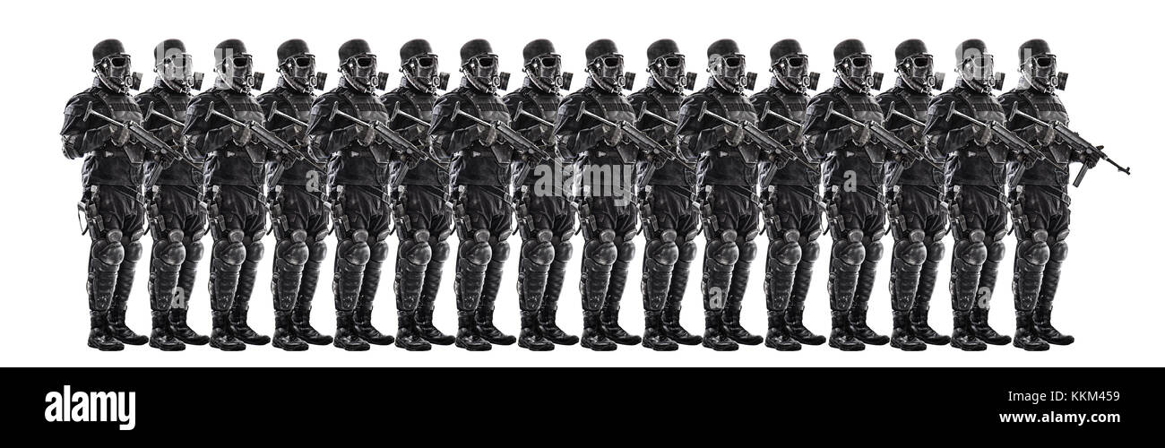 Escouade de soldats nazis futuriste Banque D'Images