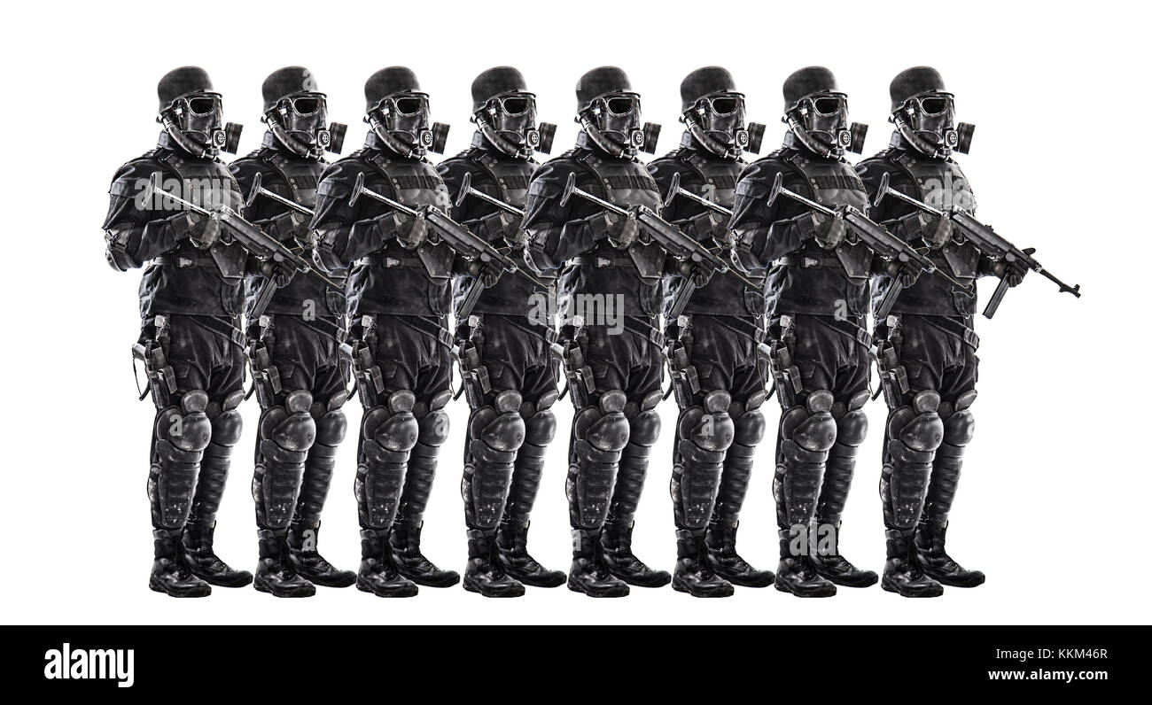 Escouade de soldats nazis futuriste Banque D'Images