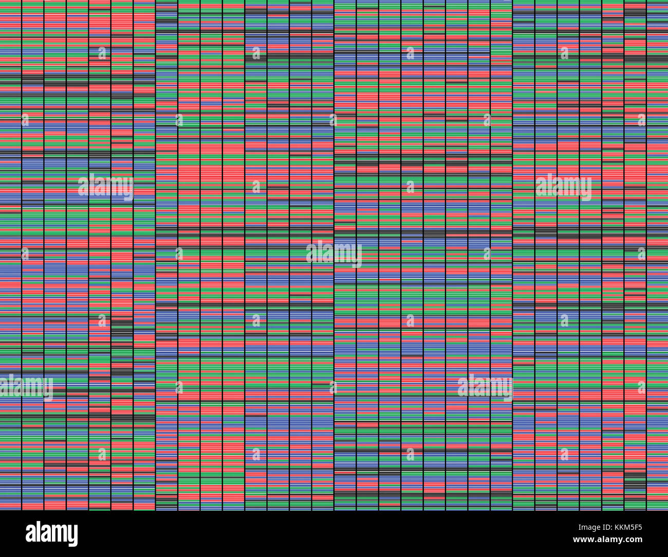 Illustration d'une méthode de séquençage d'ADN de couleur. Banque D'Images