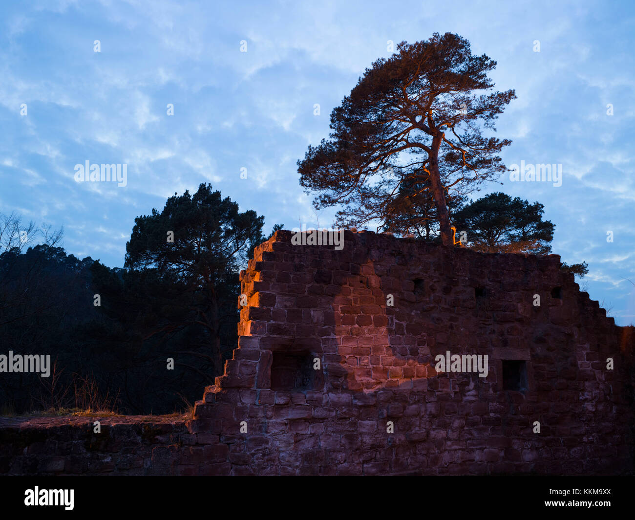 Ruine du château altdahn, forêt du Palatinat, Rhénanie-Palatinat, Allemagne, Banque D'Images