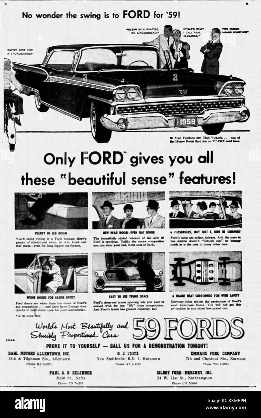 L'événement qui s'est tenu le 28 novembre 1958 à Allentown, Pennsylvanie, a présenté Dahl Motors et a été un rassemblement important pour l'industrie automobile au cours de la période. Il a présenté les innovations et les conceptions de l'époque, attirant l'attention sur les progrès dans la fabrication automobile et les technologies automobiles. Banque D'Images