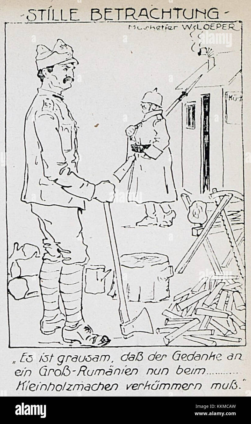 Armata 9 Germana, une image historique tirée d'un album photo, présente des caricatures militaires allemandes et des images du temps de guerre du passé. Banque D'Images