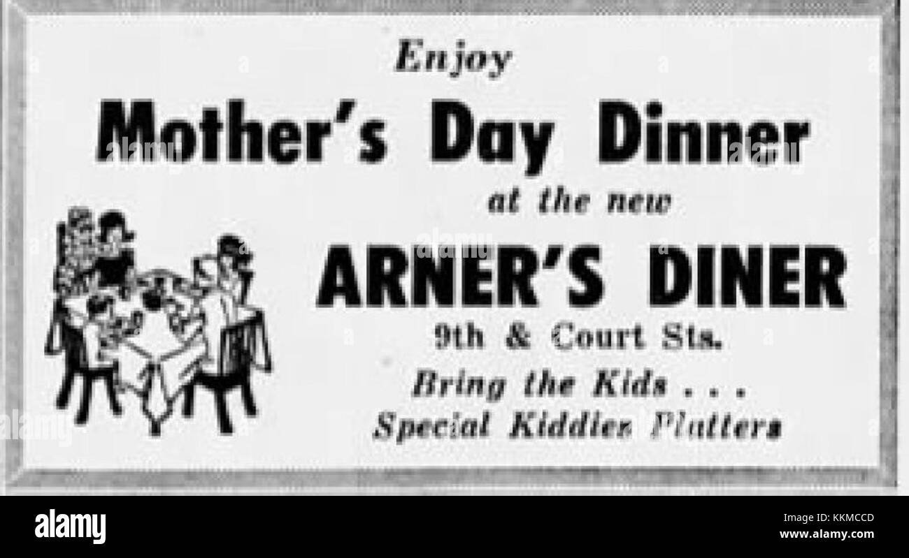 Arner's Diner à Allentown, en Pennsylvanie, est capturé en 1963. Connu pour son charme vintage et son attrait local, le restaurant reste un incontournable de la communauté d'Allentown, proposant des plats américains classiques. Banque D'Images