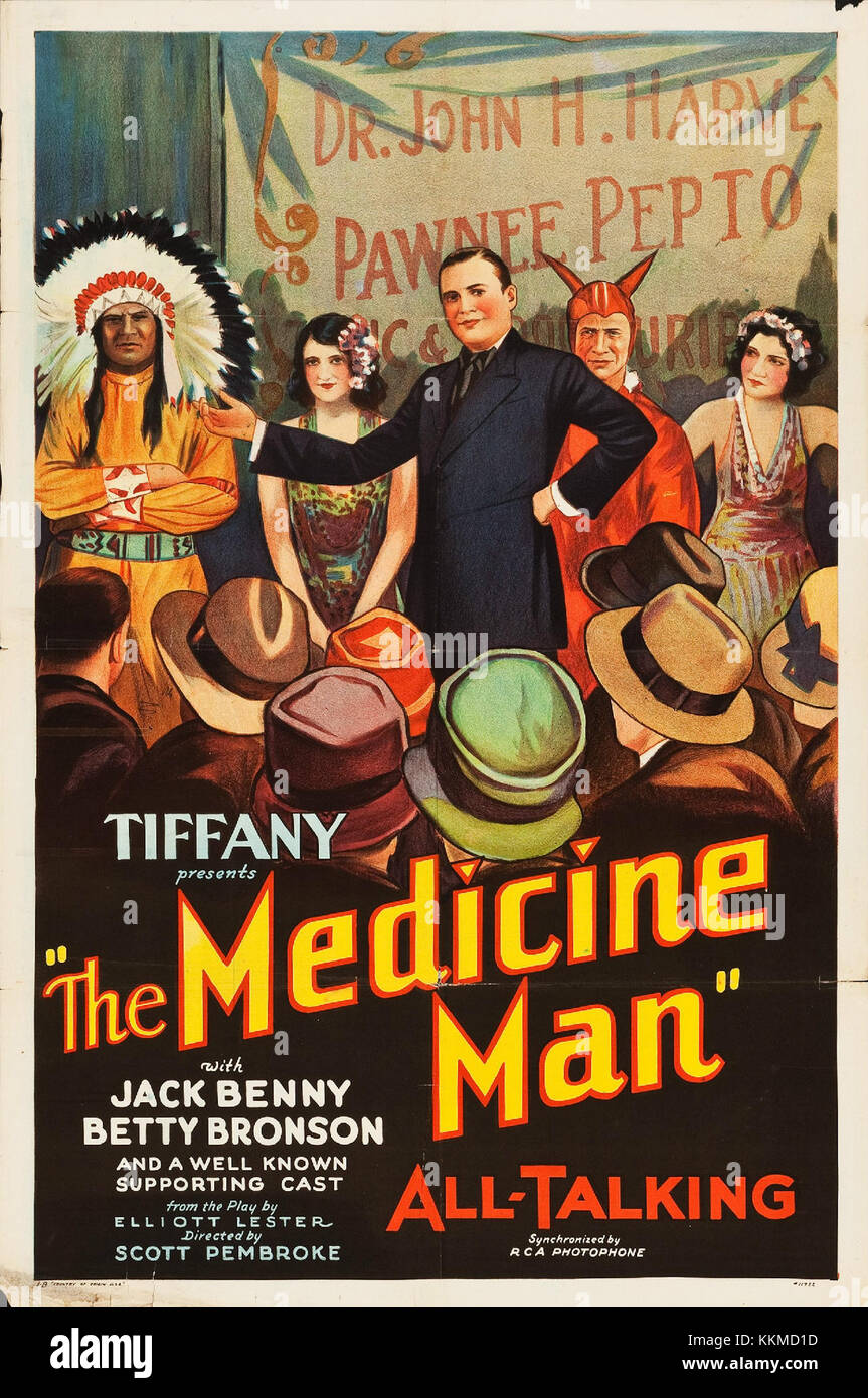 L'affiche du film *Medicine Man* (1992) met en vedette le personnage principal, Dr Robert Campbell, un scientifique travaillant dans la forêt amazonienne. Le film explore les thèmes de la conservation et de la recherche de plantes médicinales dans un environnement en mutation rapide. Banque D'Images