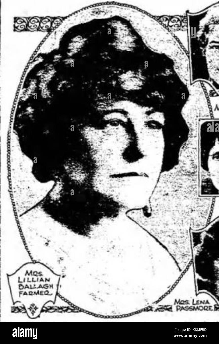 Lillian Ballagh Farmer est une figure historique connue pour ses contributions à l'agriculture et à la vie rurale. Elle a joué un rôle important dans le développement agricole et la vie communautaire à son époque. Banque D'Images