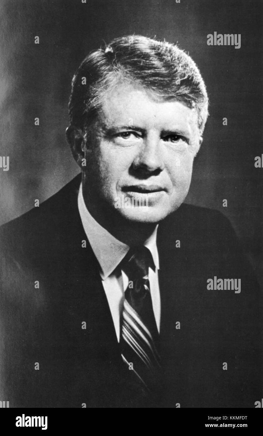 Ce portrait officiel de Jimmy carter en tant que gouverneur de Géorgie souligne son rôle dans la direction de l'État. Le portrait illustre le style de leadership de carter pendant son mandat. Banque D'Images