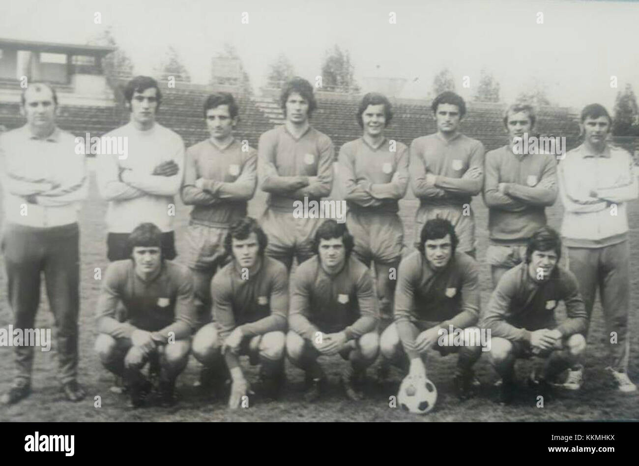 Le FC Bihor est un club roumain de football qui a joué pendant la saison 1974-1975. Le club est remarquable pour ses contributions à l'histoire du football roumain. Banque D'Images
