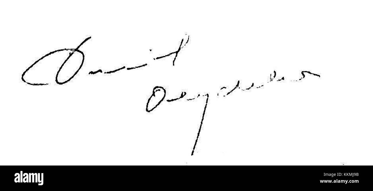 Signature de Daniel Olbrychski (1996) Banque D'Images