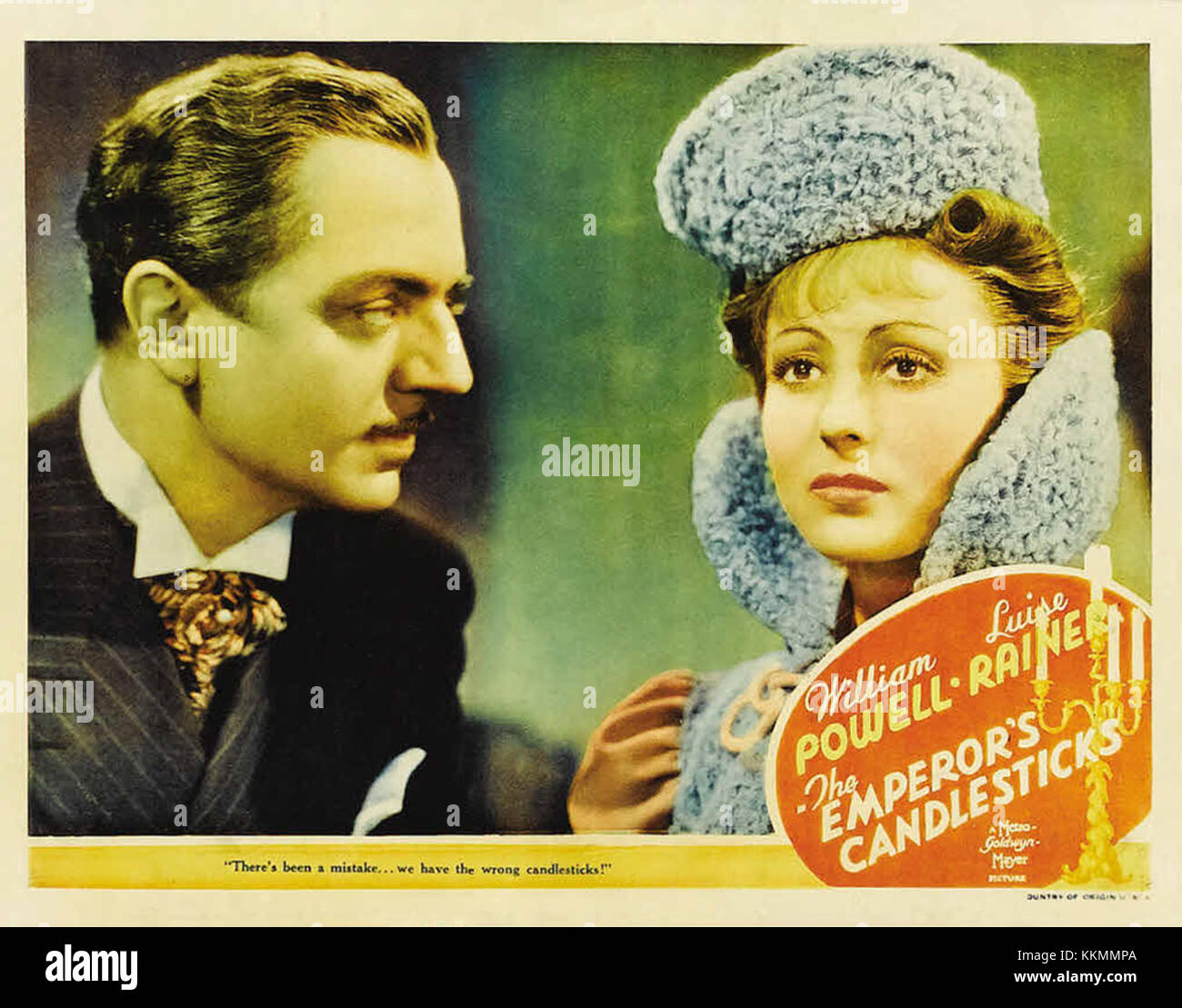 Une affiche promotionnelle pour la production de 2007 de 'The Emperor's Candlesticks', présentant des éléments visuels clés de la production et ses thèmes. Banque D'Images