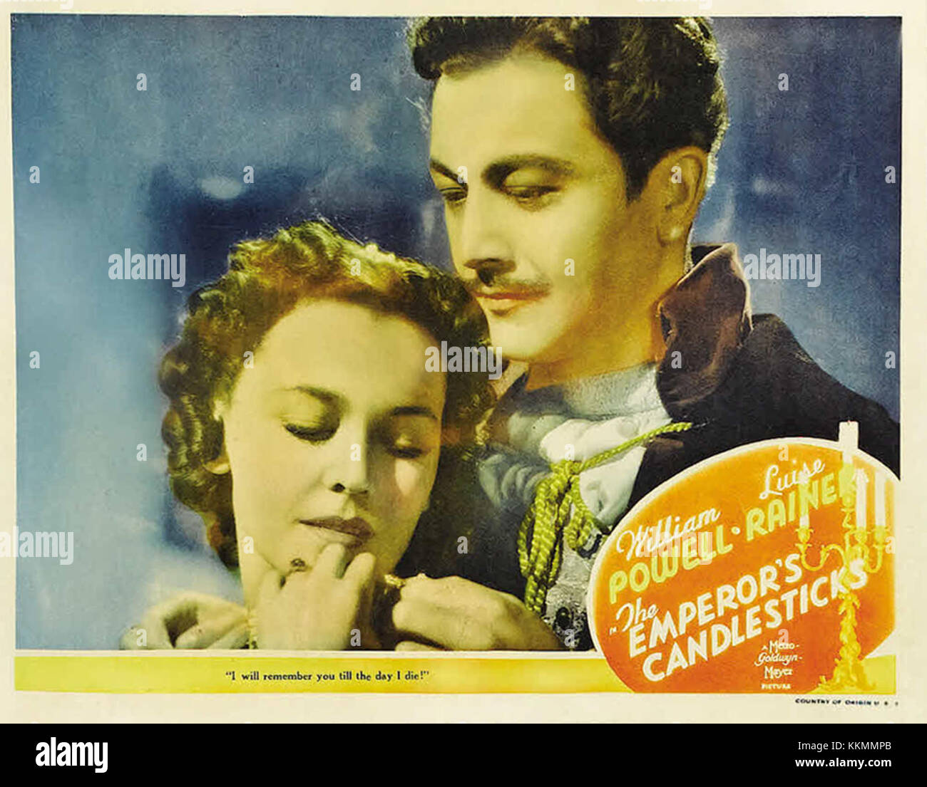 Une affiche promotionnelle pour « les chandeliers de l'empereur », une production théâtrale présentant des éléments de design et des thèmes élégants. L'affiche souligne l'attrait dramatique et l'esthétique d'époque de la performance. Banque D'Images