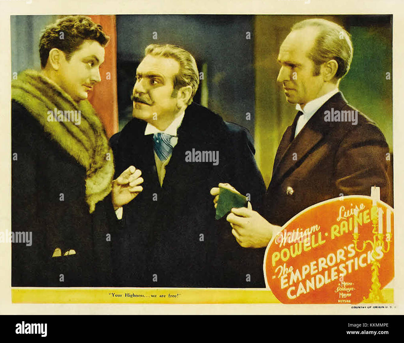 Une affiche promotionnelle pour les chandeliers de l'empereur, identifiée comme numéro 11 dans une série. Banque D'Images