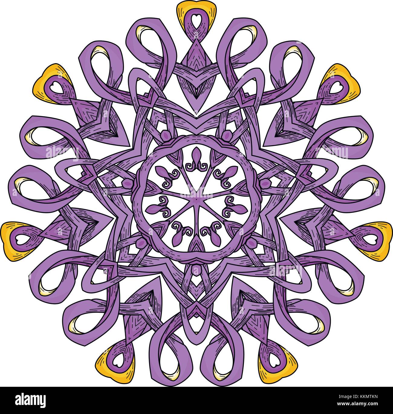 Mandala. abstract background décoratif. L'islam, arabe, oriental, indien, pouf, motifs de yoga. Illustration de Vecteur