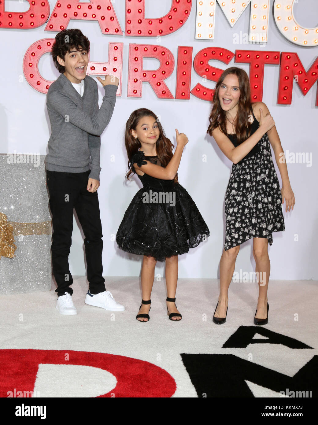 Première de 'A Bad Mom's Christmas' au Regency Village Theatre dans le quartier Westwood de Los Angeles, Californie. Avec la participation des artistes : Emjay Anthony, Ariana Greenblatt, Oona Laurence où : Los Angeles, Californie, États-Unis quand : 30 Oct 2017 crédit : Nicky Nelson/WENN.com Banque D'Images