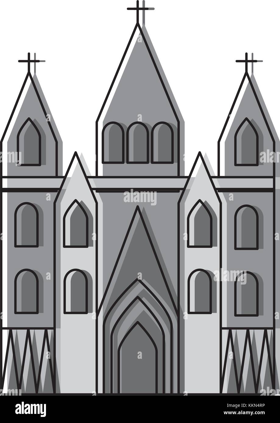 La basilique sagrada familia Gaudi à Barcelone Espagne église temple Illustration de Vecteur