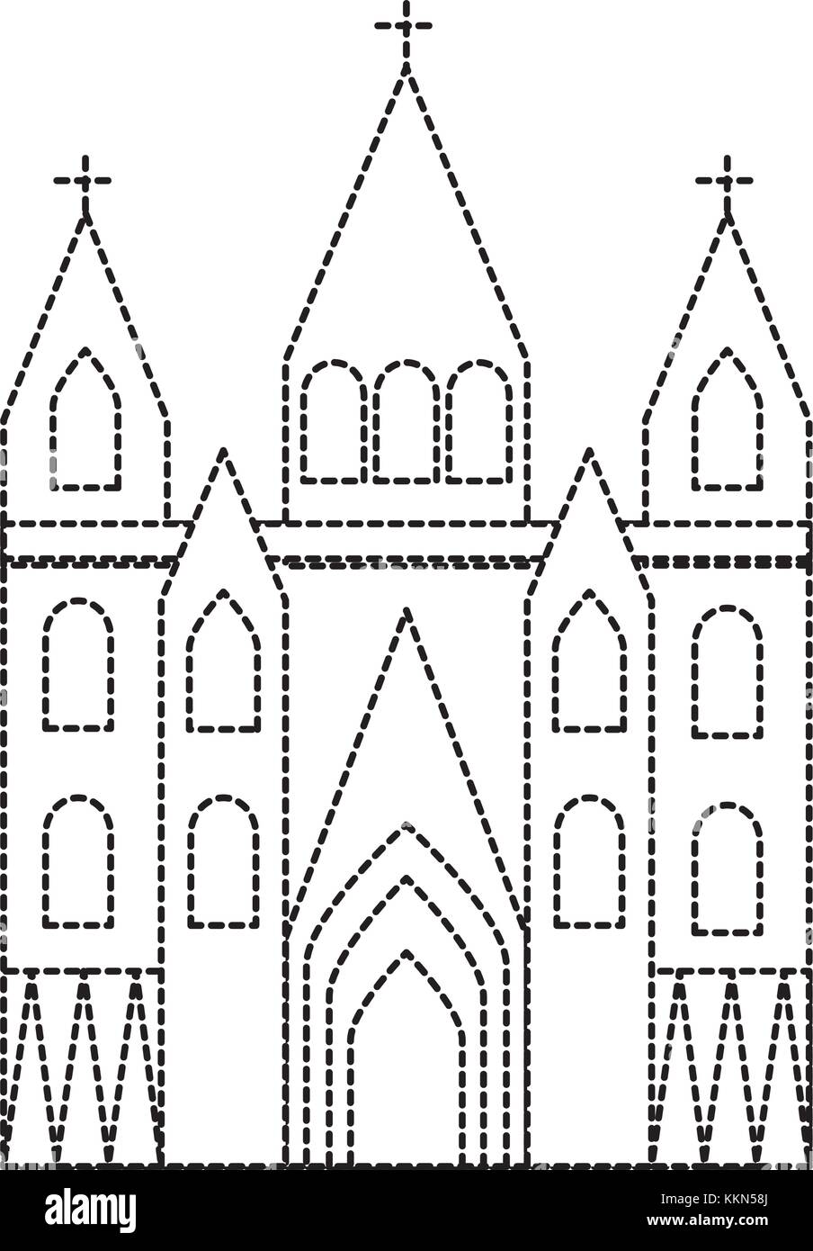 La basilique sagrada familia Gaudi à Barcelone Espagne église temple Illustration de Vecteur