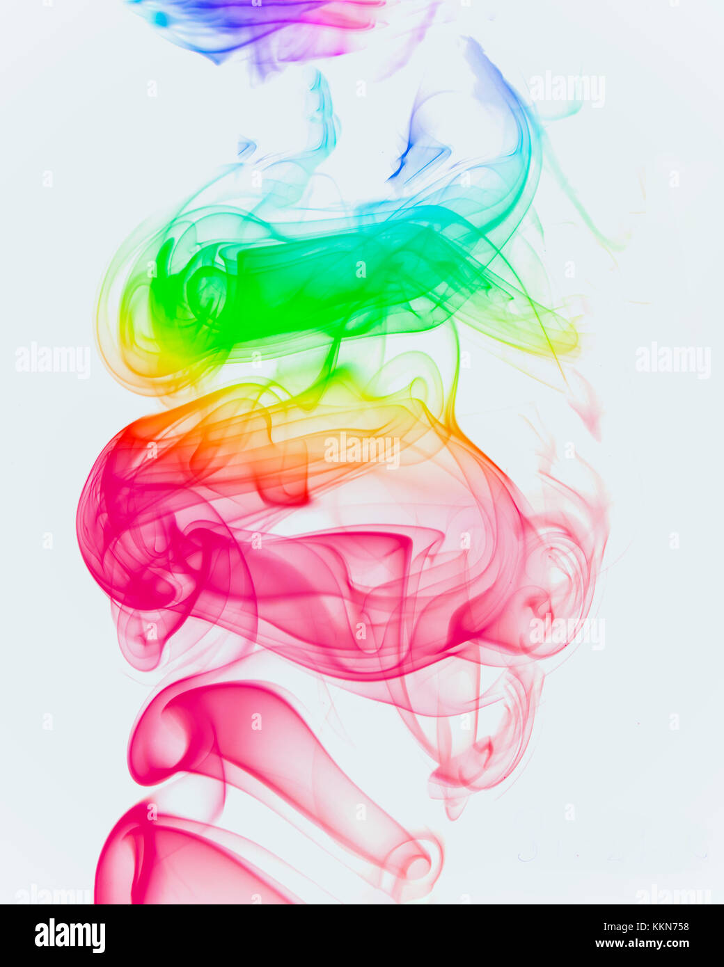 Effet arc-en-ciel sur un fond blanc Banque D'Images