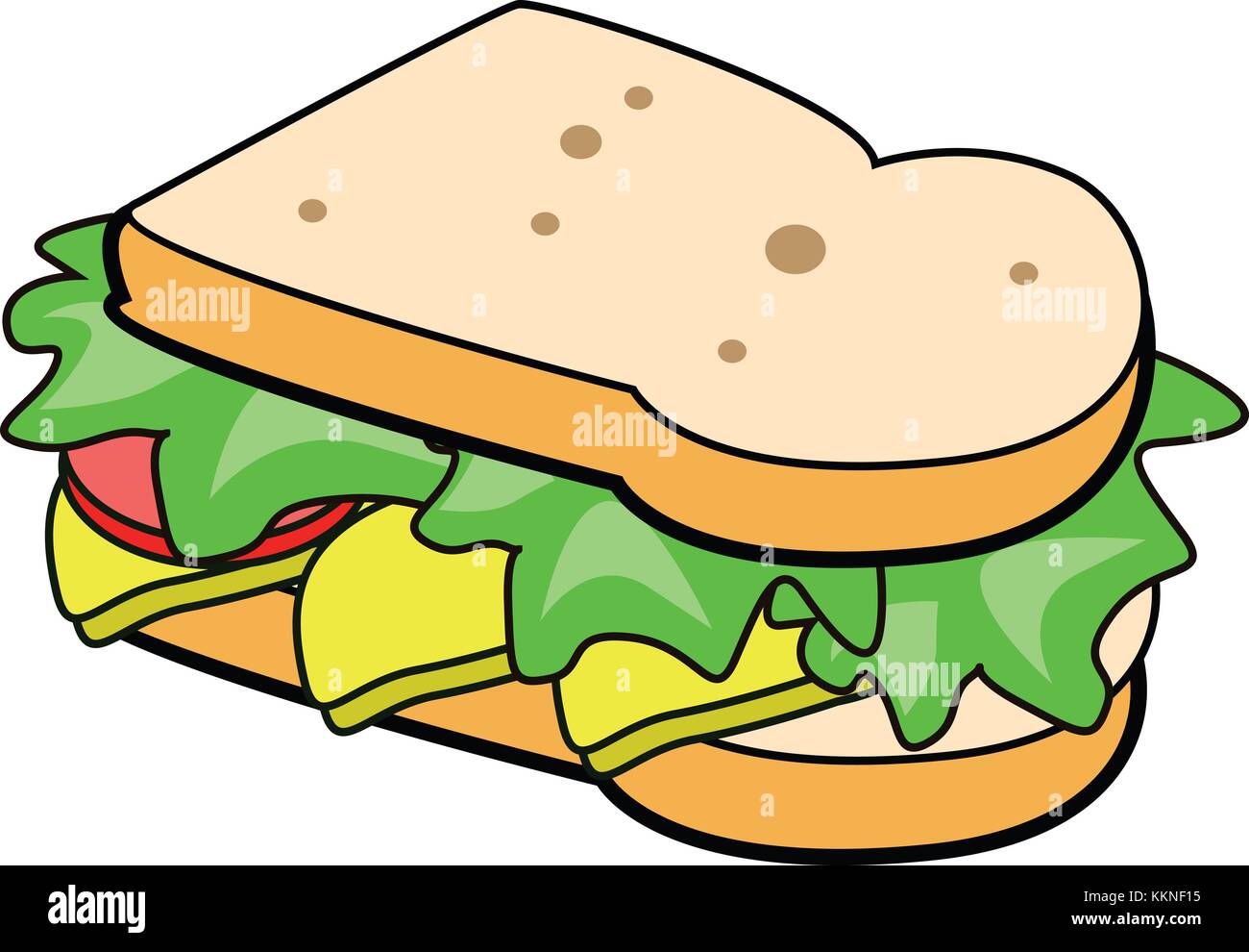 Icônes des sandwiches de charcuterie Banque D'Images
