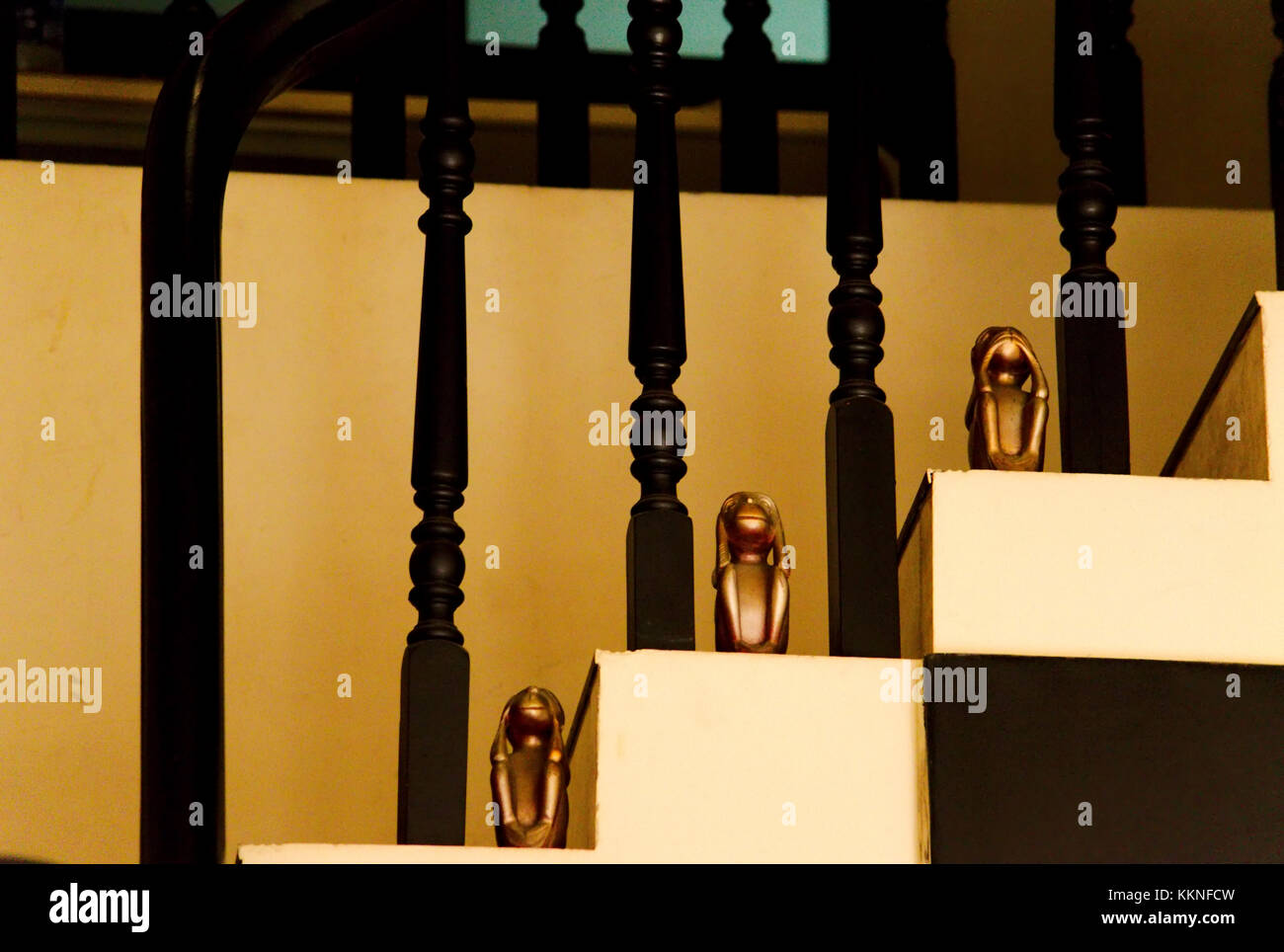 Trois Singes sages Banque D'Images