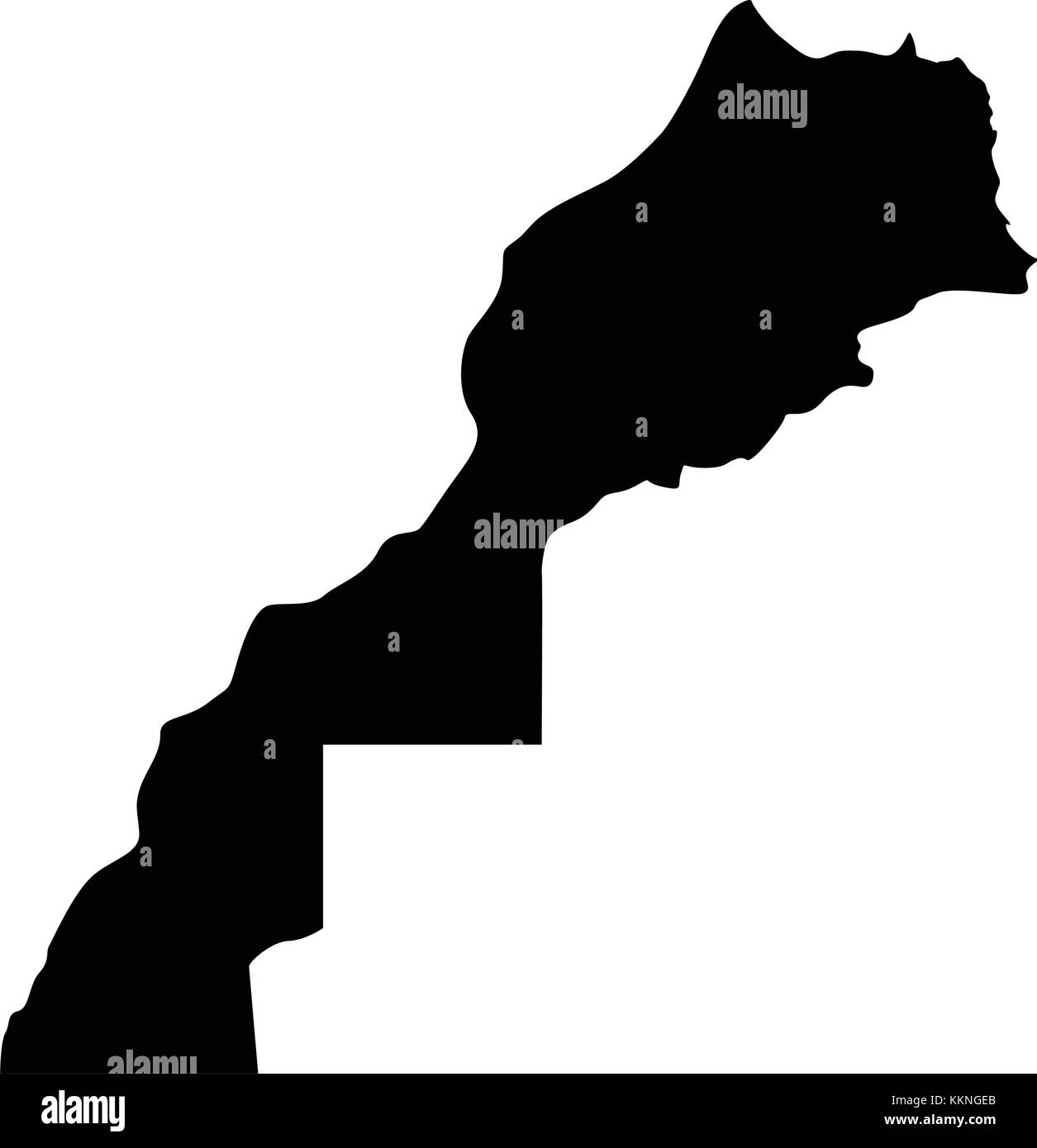 Carte du Maroc Illustration de Vecteur