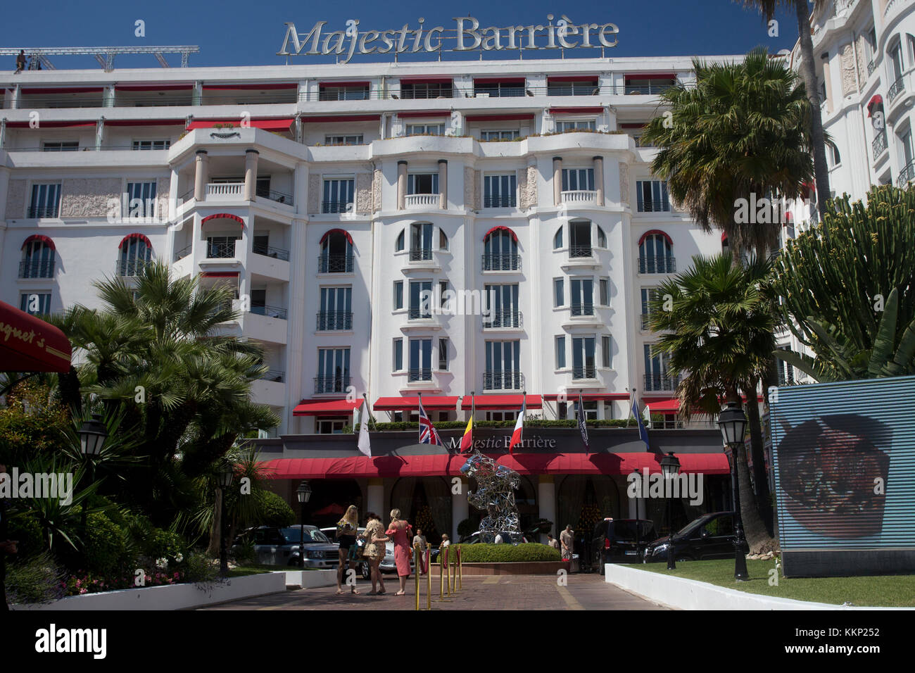 Majestic Barrière hôtel 5 étoiles de luxe, Cannes, France Banque D'Images