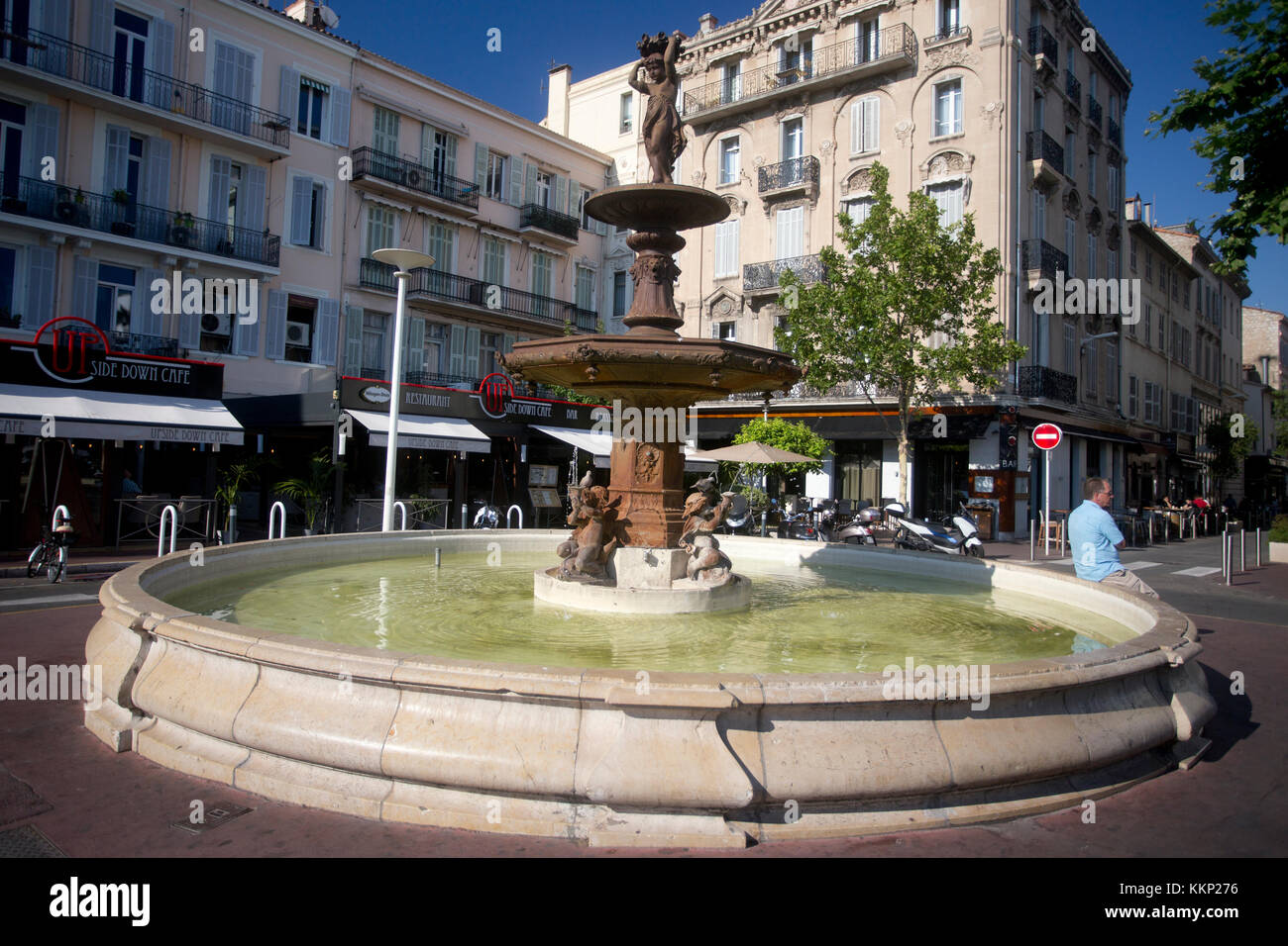 Fontaine de l'eau, Cannes, France Banque D'Images