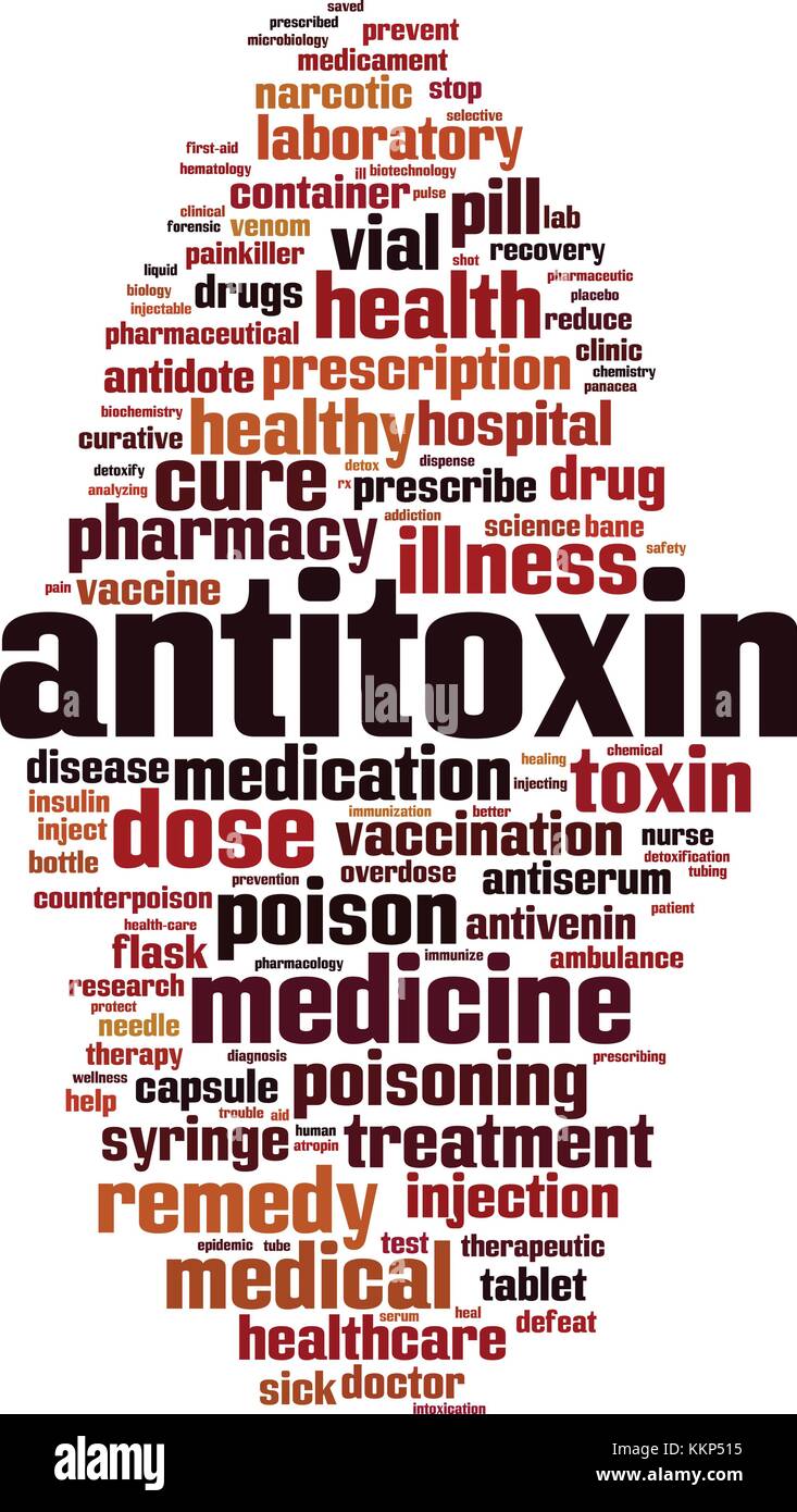 Mot d'antitoxine concept cloud. vector illustration Illustration de Vecteur