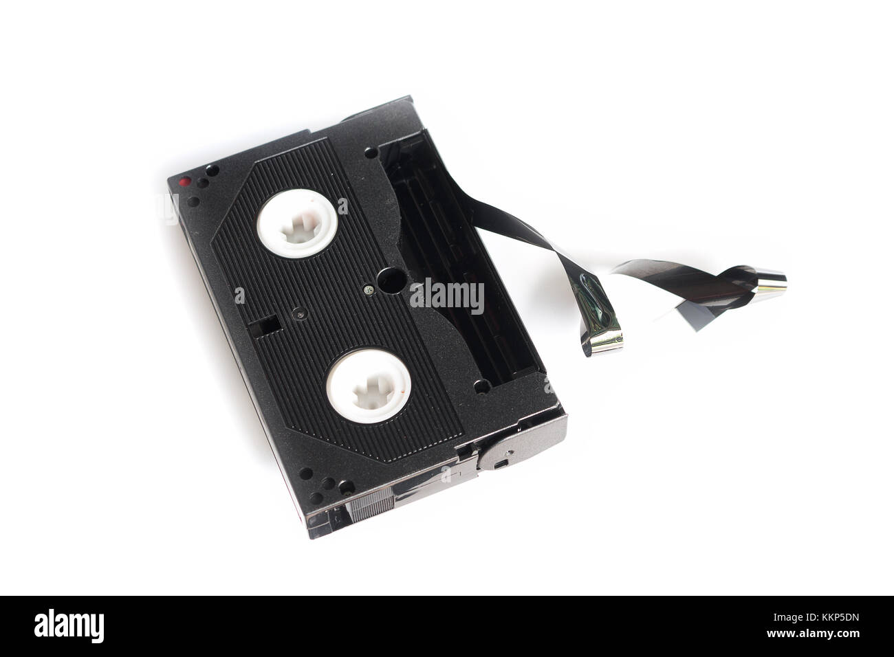 Mini ruban cassette vdo. sur fond blanc Banque D'Images