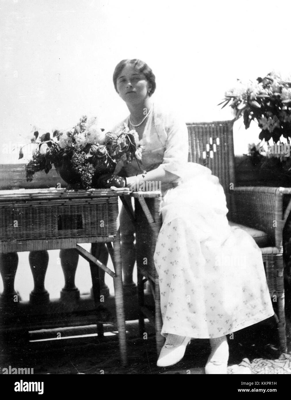 Olga Nikolaevna, la grande-duchesse russe, est représentée au Palais Livadia en Crimée. Livadia était la résidence de la famille impériale russe et un lieu important dans leur histoire, en particulier pour le tsar Nicolas II et sa famille. Banque D'Images