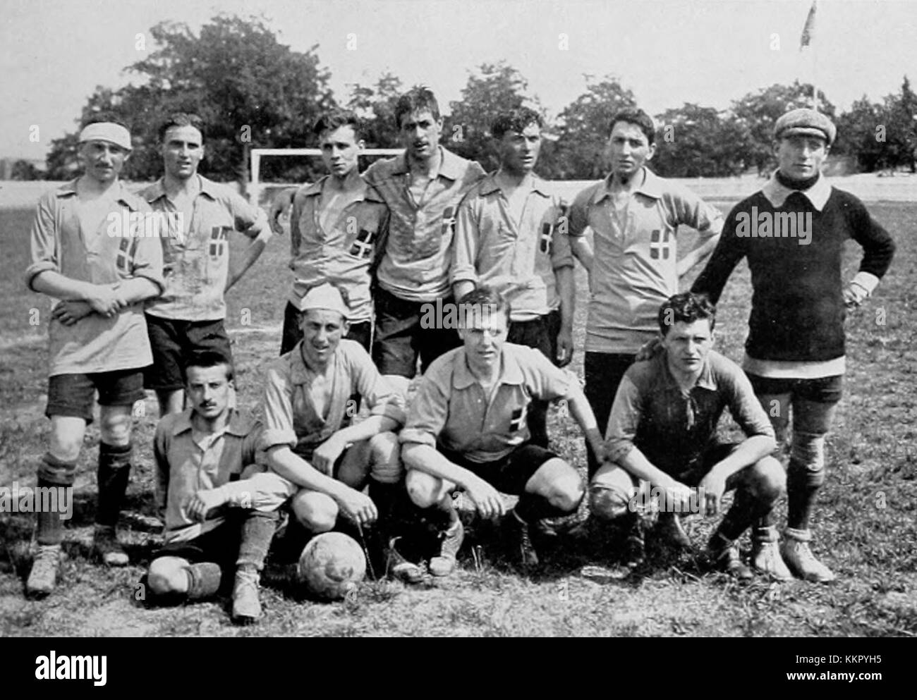 Football à l'équipe Italie des Jeux Olympiques d'été 1912 Banque D'Images