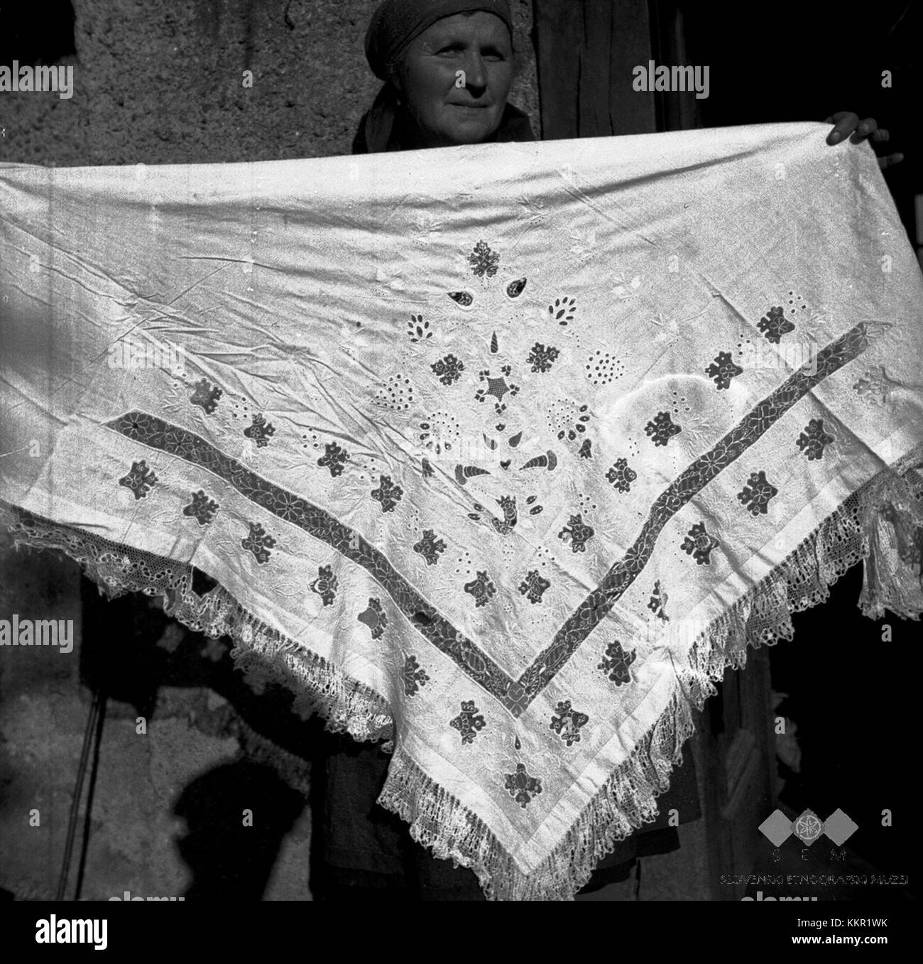 Une photographie de 1948 d'Aptah, un endroit près de Reberjak et Medvedica en Russie. L'image reflète le paysage et l'importance historique de cette zone rurale pendant la période d'après-guerre. Banque D'Images