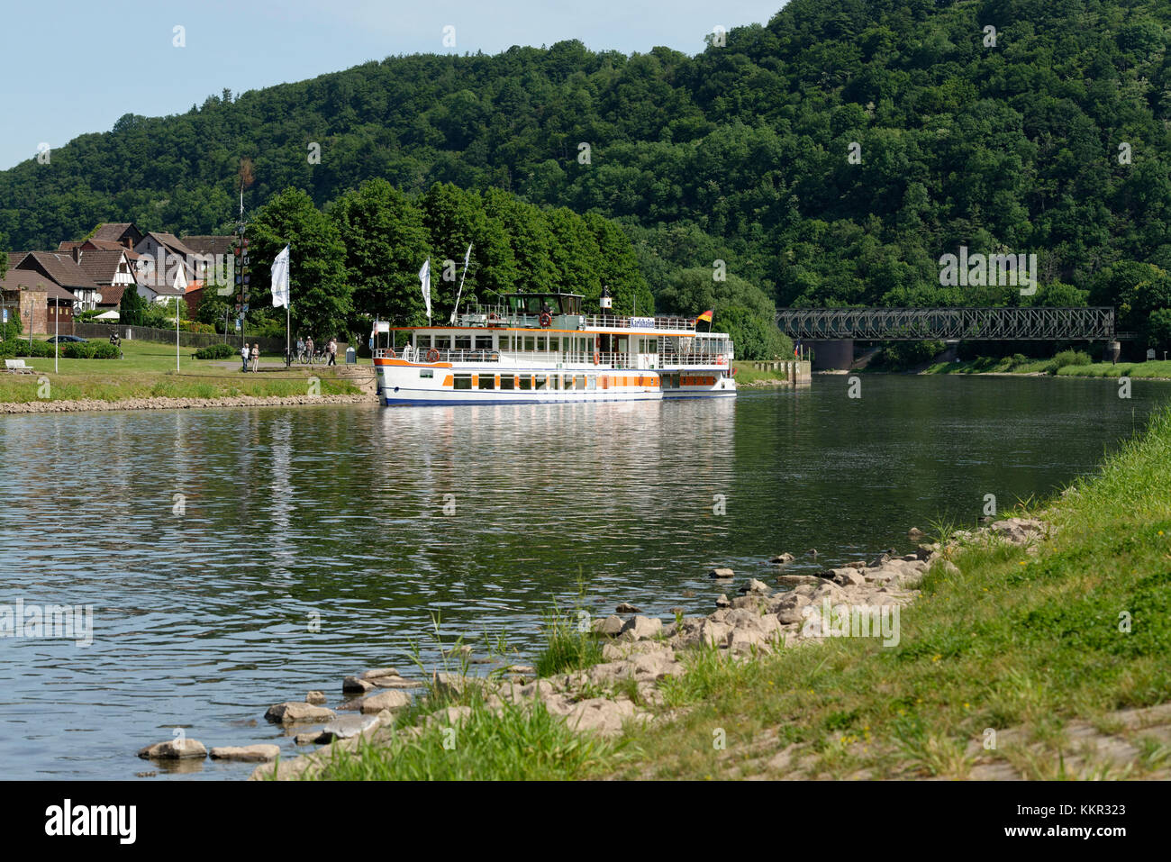 Stade d'atterrissage de Weser à Bodenwerder, Basse-Saxe, Allemagne Banque D'Images