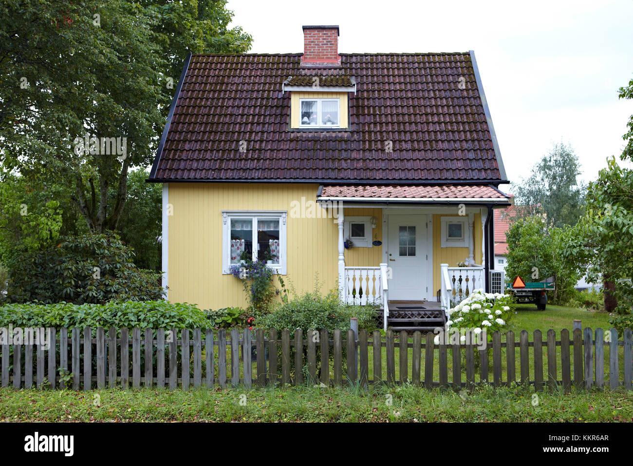 Maison d'habitation, jaune, De, Dalsland, Götaland, Suède Banque D'Images