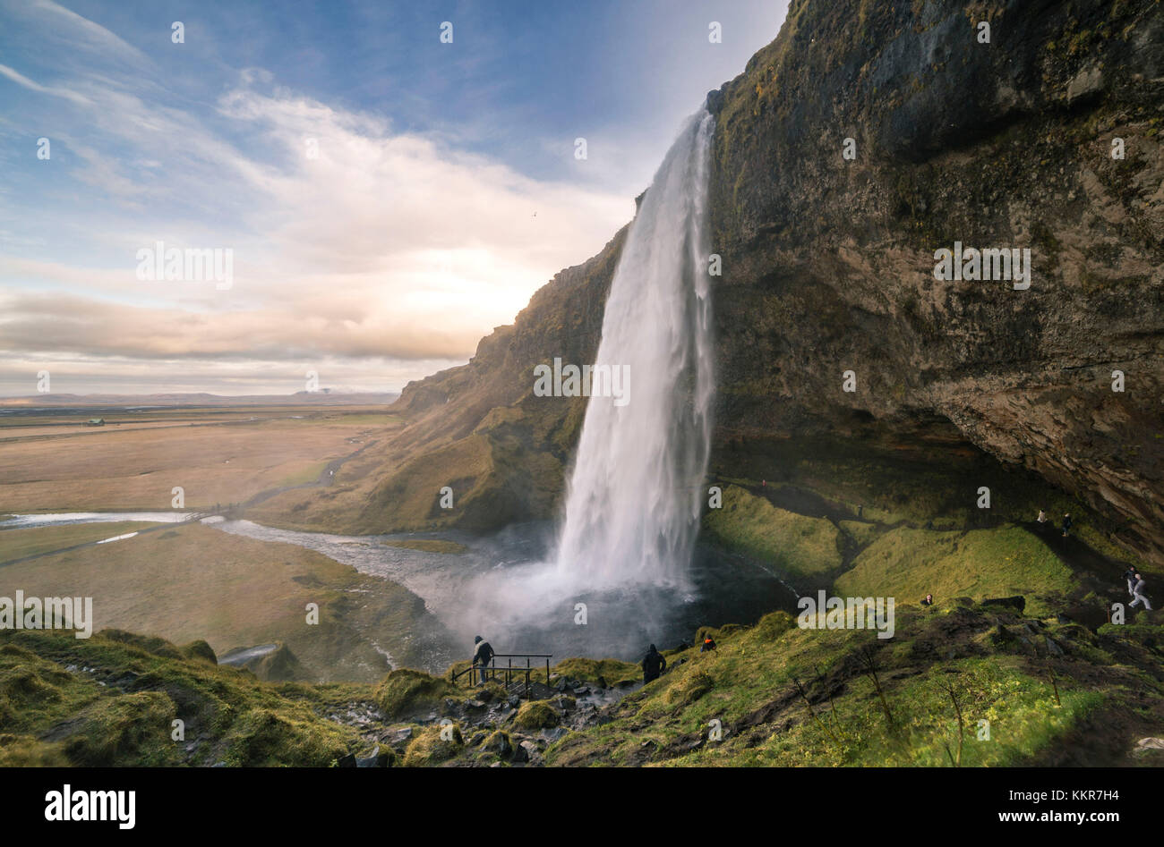 Cascade de Seljalandsfoss, Islande Banque D'Images