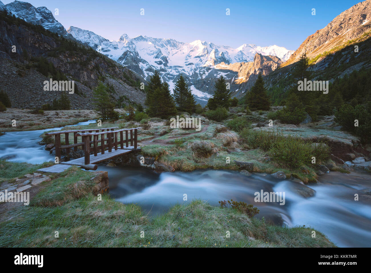 Aviolo dans le lac du parc de l'Adamello, province de Brescia, Lombardie, Italie, district de l'Europe. Banque D'Images