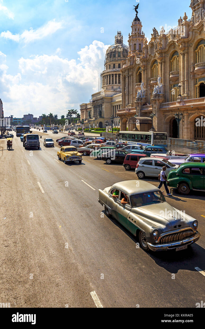 Oldtimer à La Havane, capitale de Cuba Banque D'Images