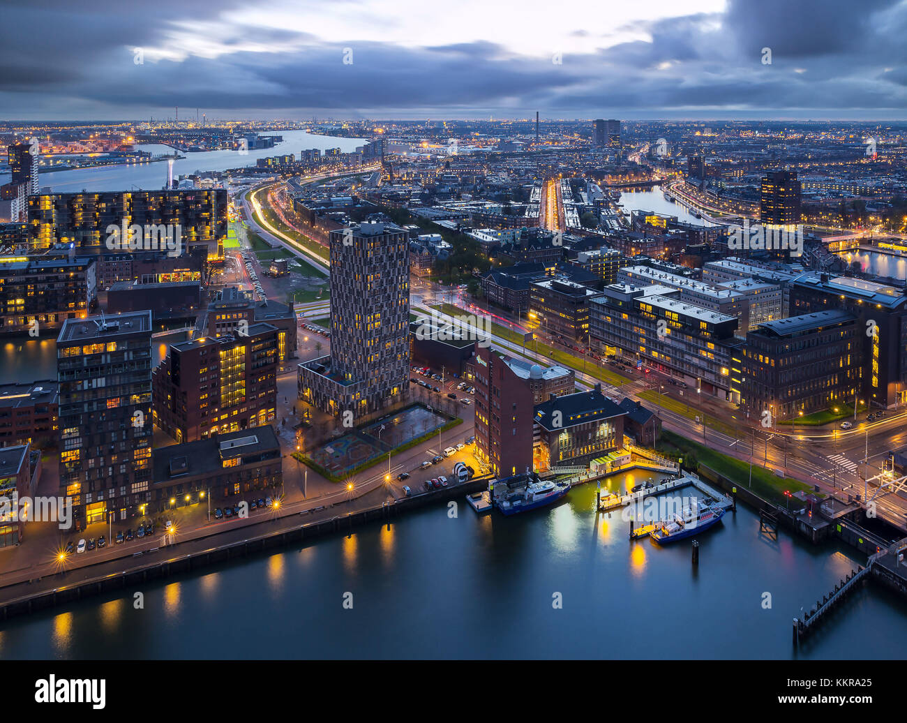 Rotterdam est une ville des Pays-Bas, situé dans le sud de la Hollande. Banque D'Images