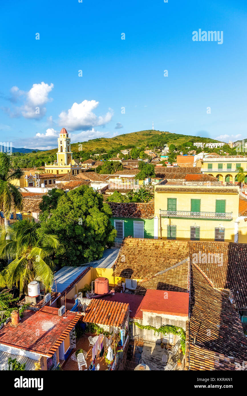 La vue sur Trinidad, Cuba. La ville est un site du patrimoine mondial de l'UNESCO Banque D'Images